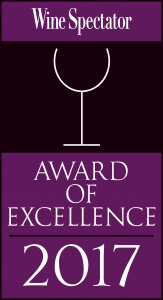 2017 Wine Spectator Award of Excellence winner